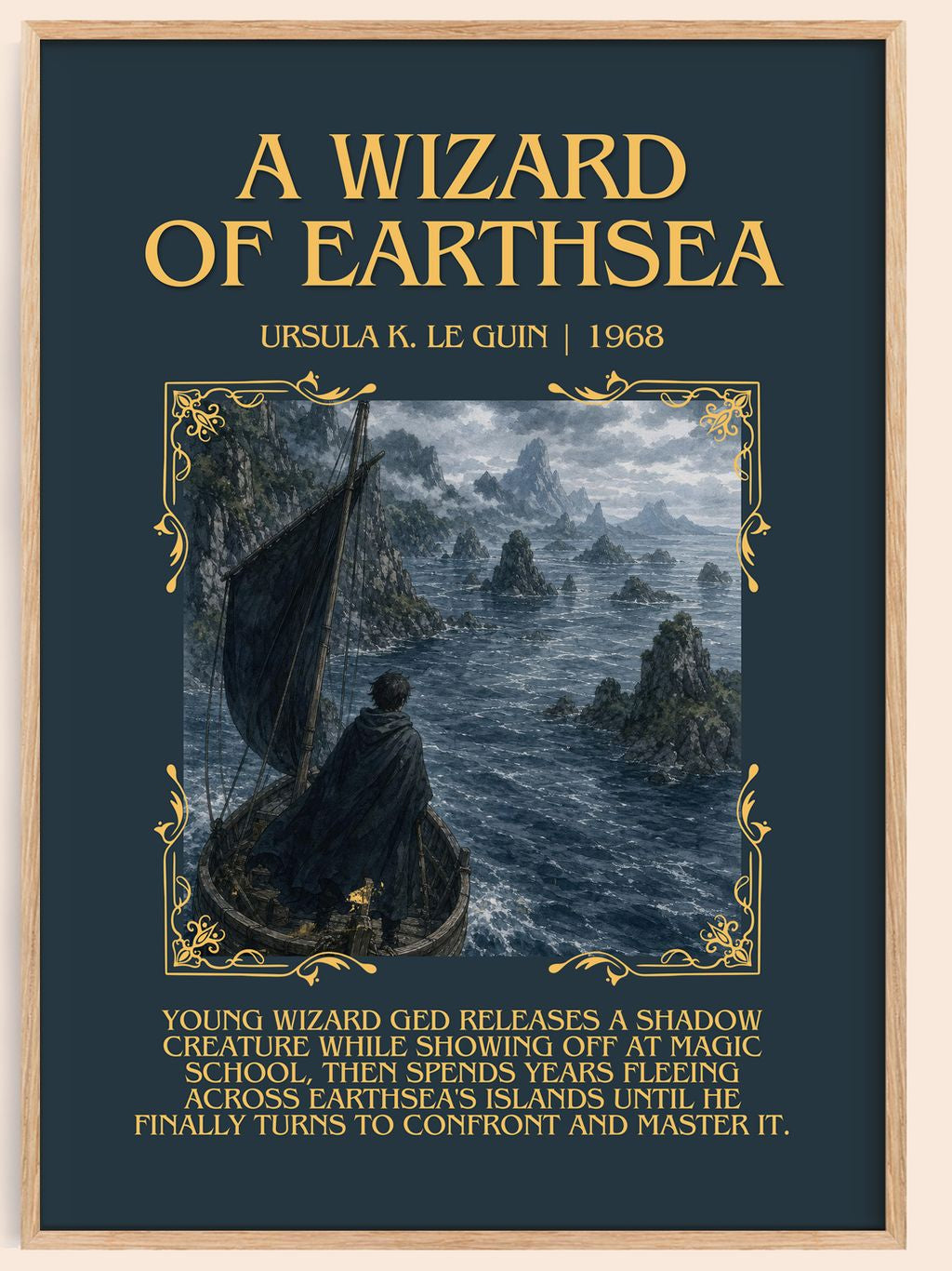 A Wizard Of Earthsea Minimalist Book Poster by Ursula K. Le Guin – book poster