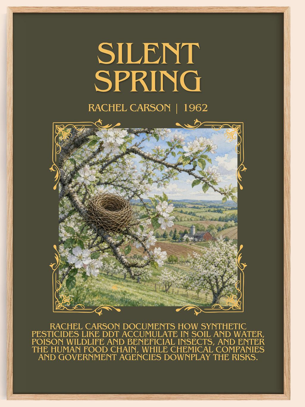 Silent Spring Minimalist Book Poster by Rachel Carson – book poster