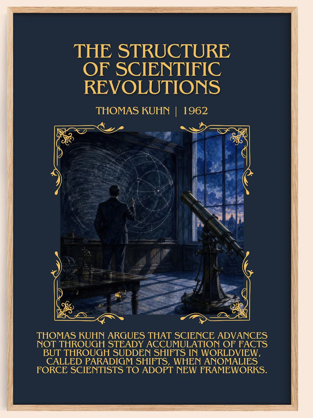 Structure of Scientific Revolutions Minimalist Book Poster by T. Kuhn – book poster
