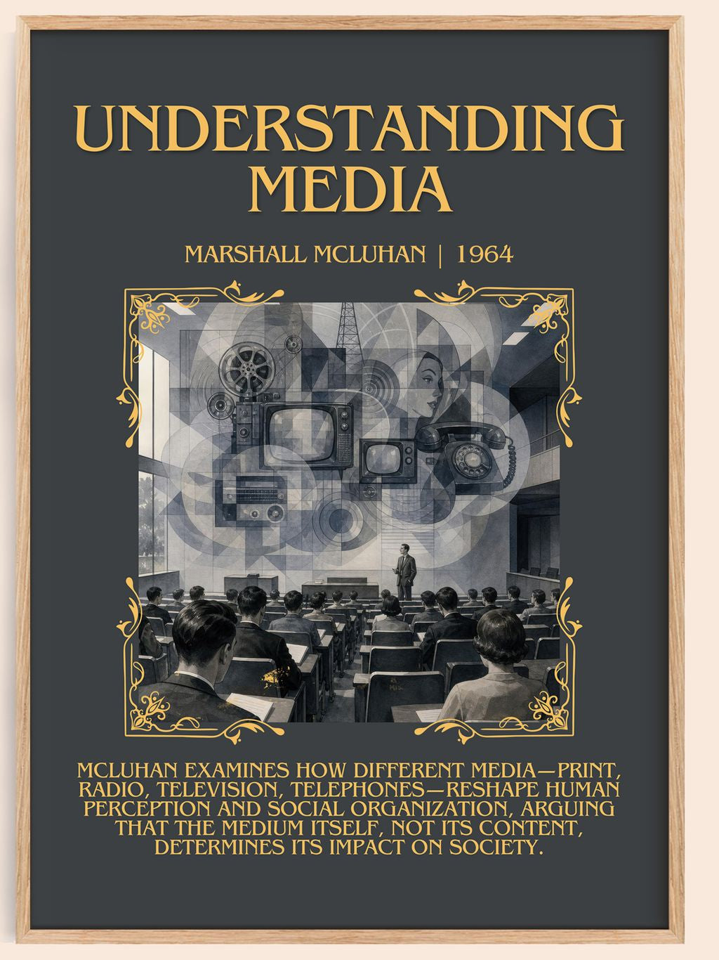Understanding Media Minimalist Book Poster by Marshall McLuhan – book poster