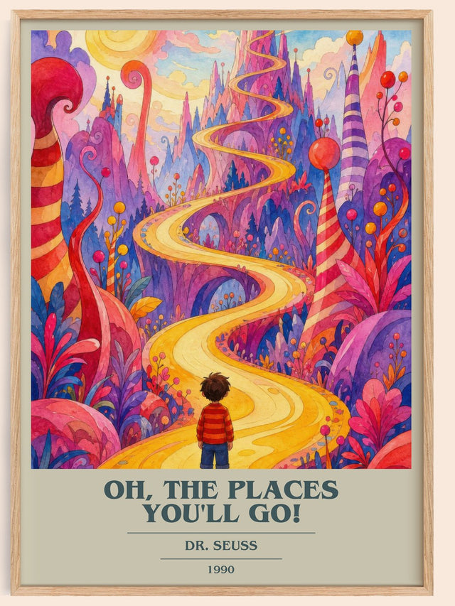 Oh, The Places You'Ll Go! Book Cover Poster by Dr. Seuss