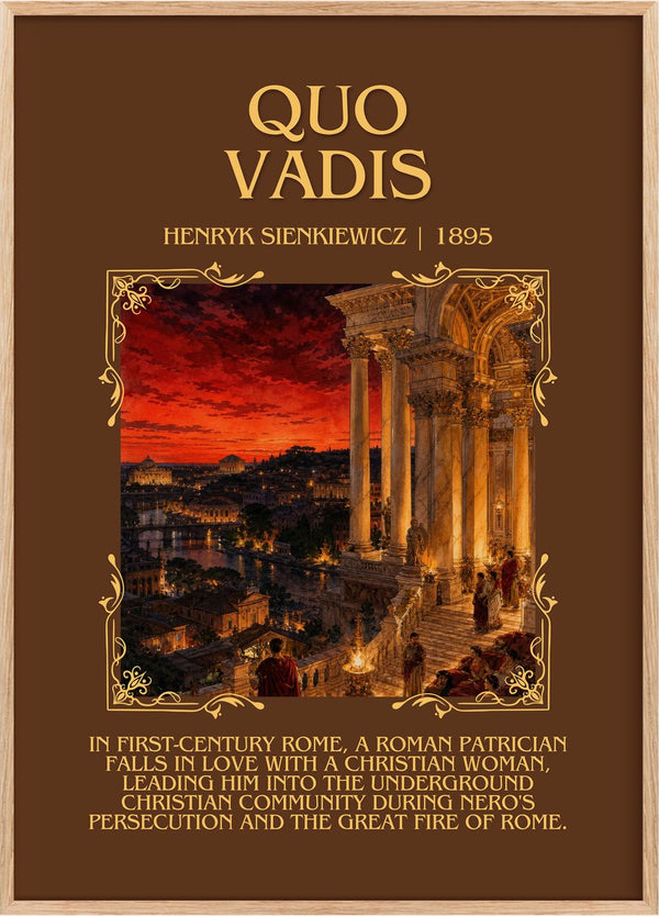 Quo Vadis Minimalist Book Poster by Henryk Sienkiewicz