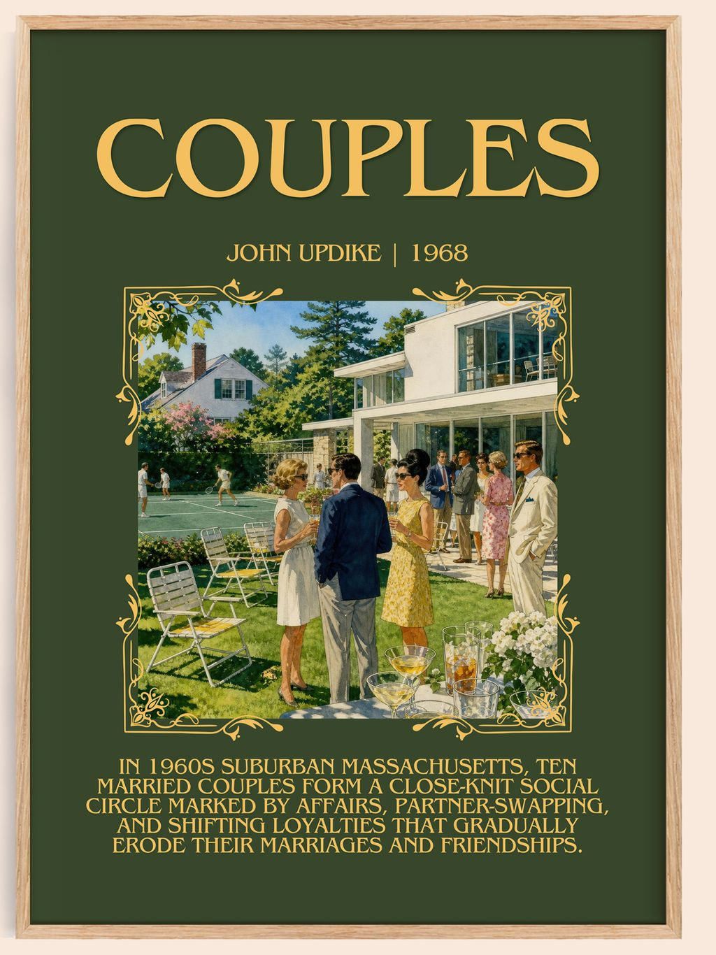 Couples Minimalist Book Poster by John Updike – book poster