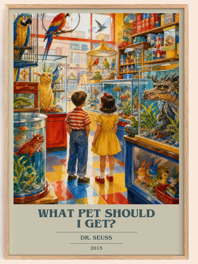 What Pet Should I Get? Book Cover Poster by Dr. Seuss