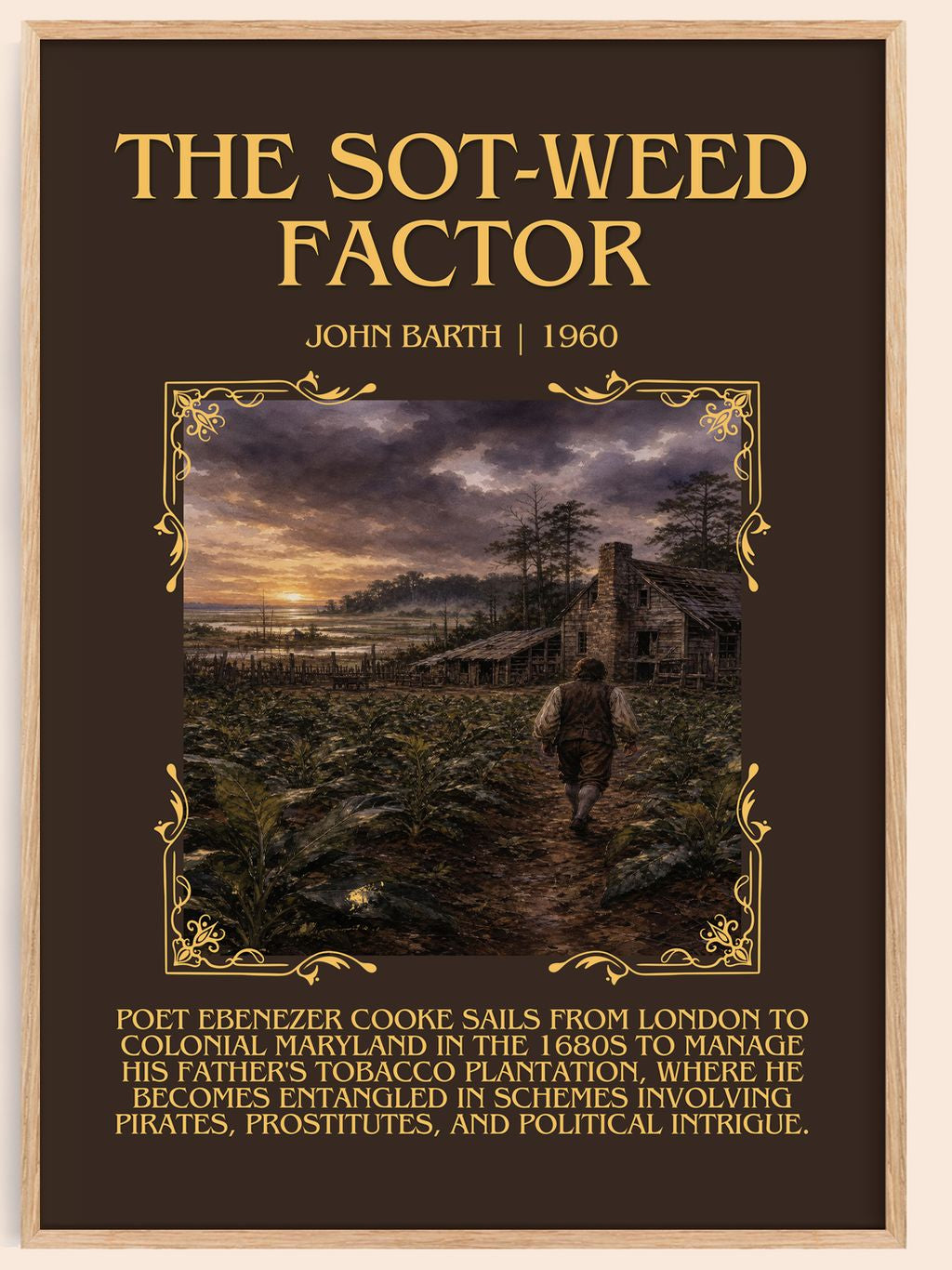 The Sot-Weed Factor Minimalist Book Poster by John Barth – book poster