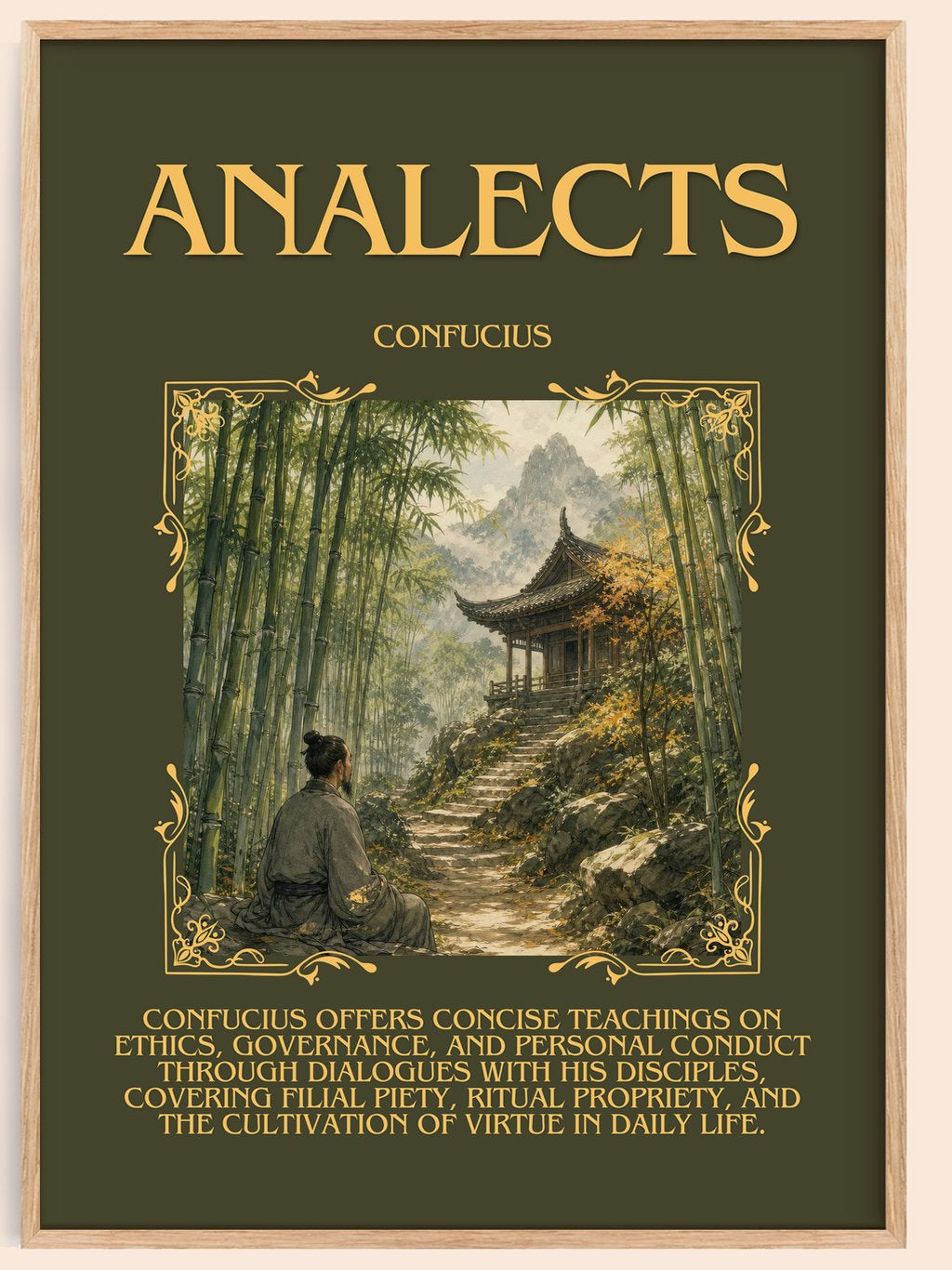 Analects Minimalist Book Poster by Confucius – book poster