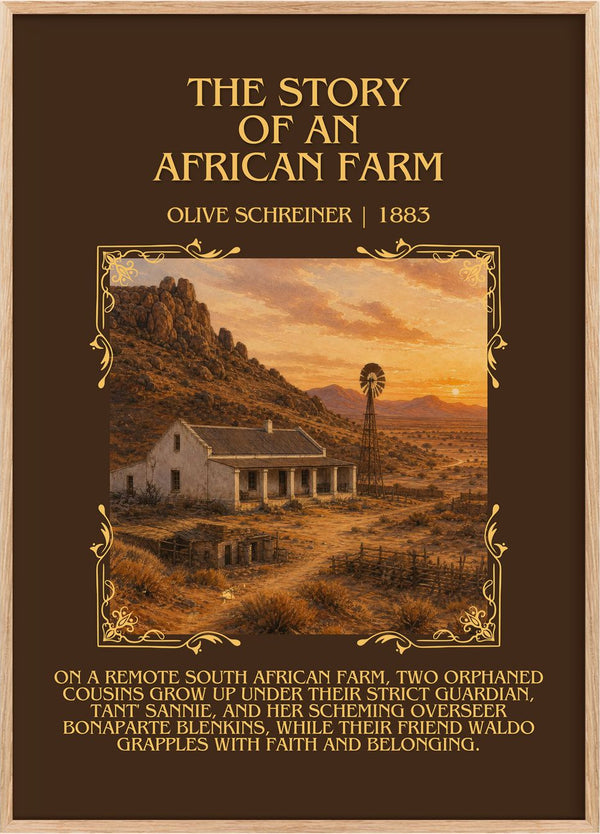The Story Of An African Farm Minimalist Book Poster by Olive Schreiner