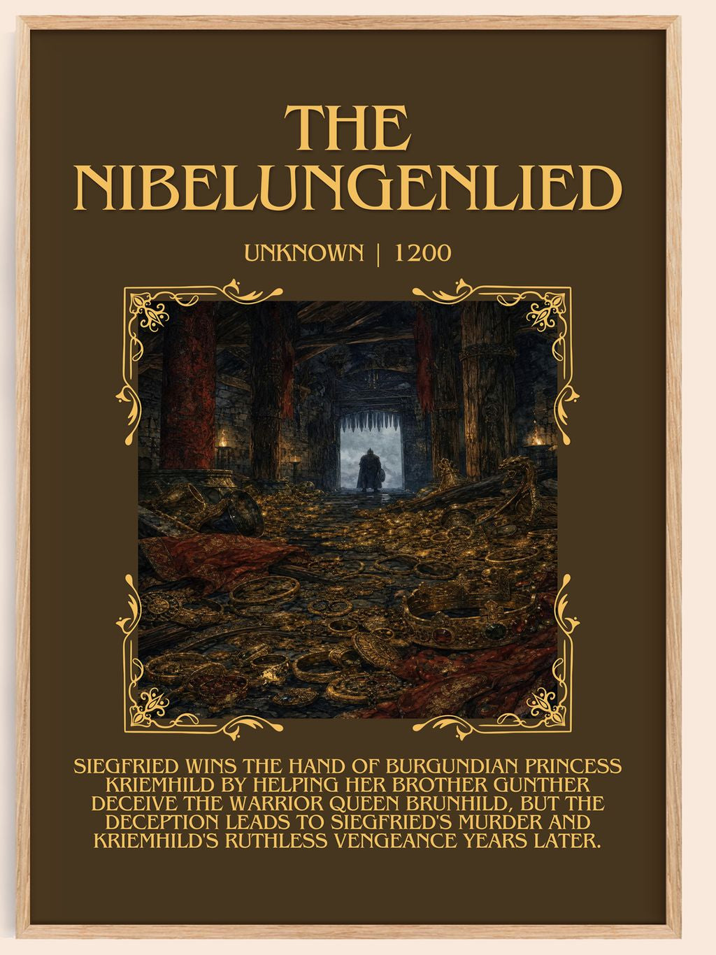 The Nibelungenlied Minimalist Book Poster by Unknown – book poster