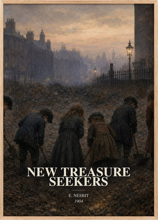 New Treasure Seekers Book Watercolour Illustration by E. Nesbit