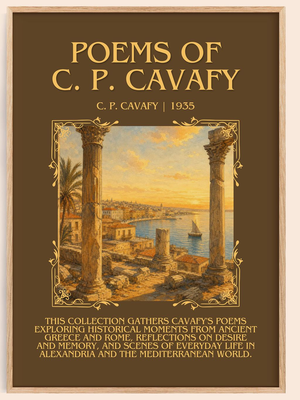 Poems Of C. P. Cavafy Minimalist Book Poster by C. P. Cavafy – book poster