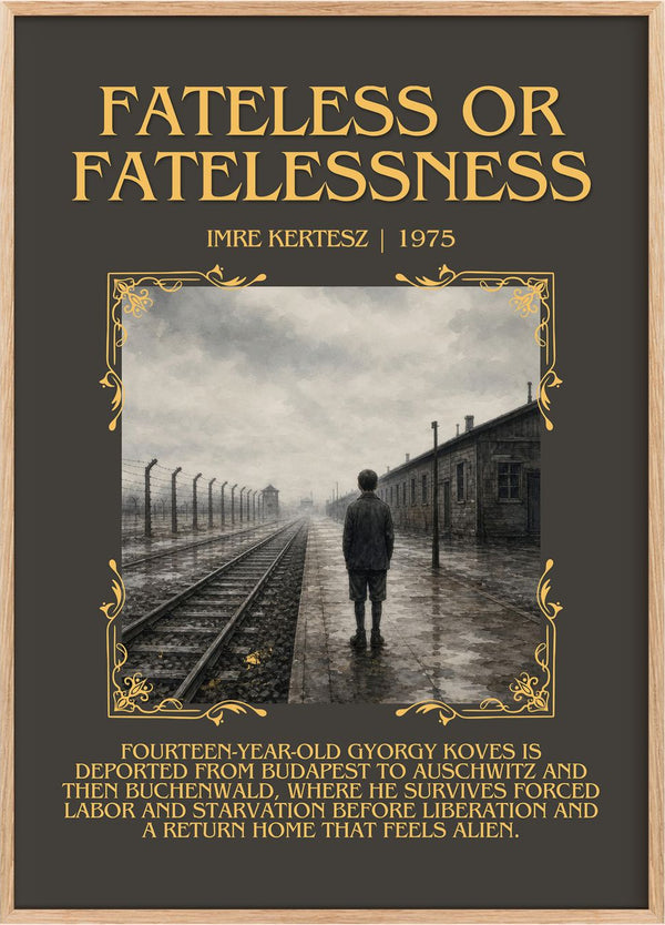 Fateless or Fatelessness Minimalist Book Poster by Imre Kertész