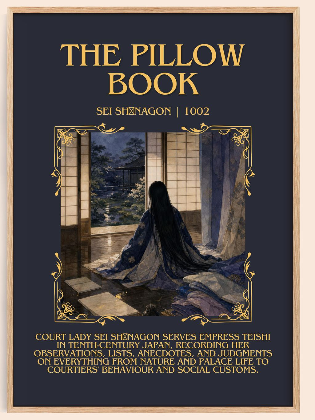 The Pillow Book Minimalist Book Poster by Sei Shōnagon – book poster