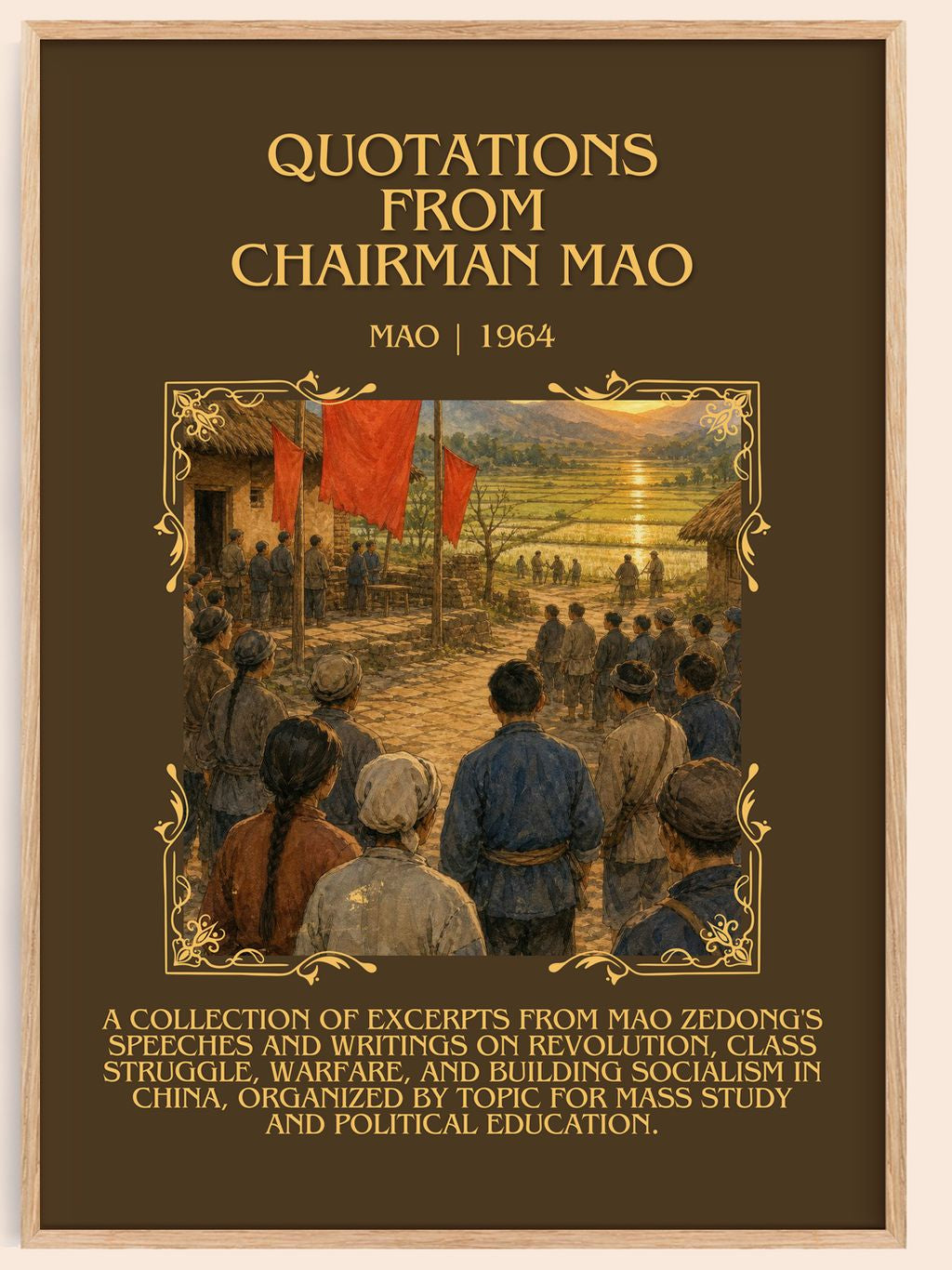 Quotations from Chairman Mao Minimalist Book Poster by Mao – book poster