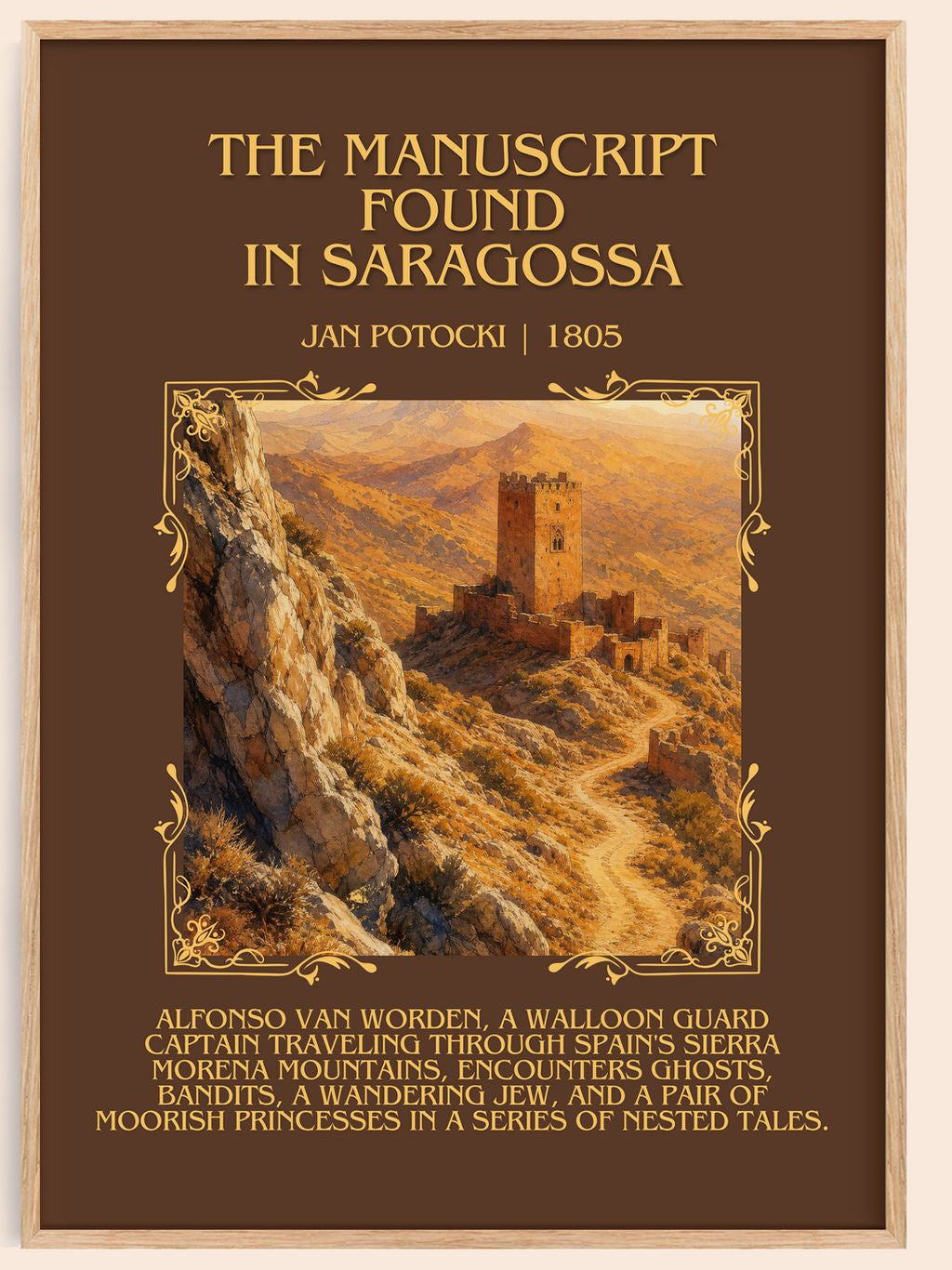 Manuscript Found in Saragossa Minimalist Book Poster by Jan Potocki – book poster