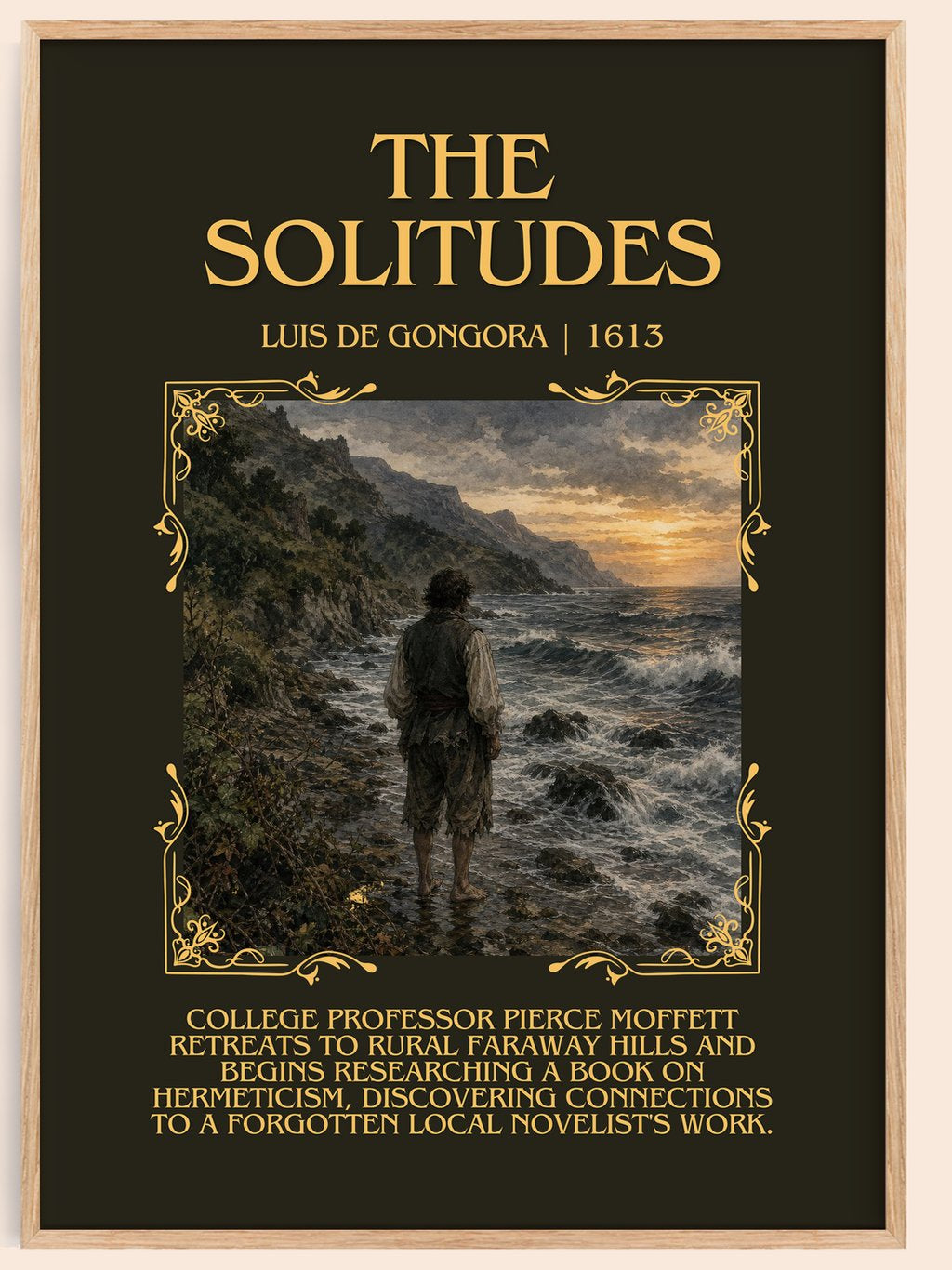 The Solitudes Minimalist Book Poster by Luis de Góngora – book poster