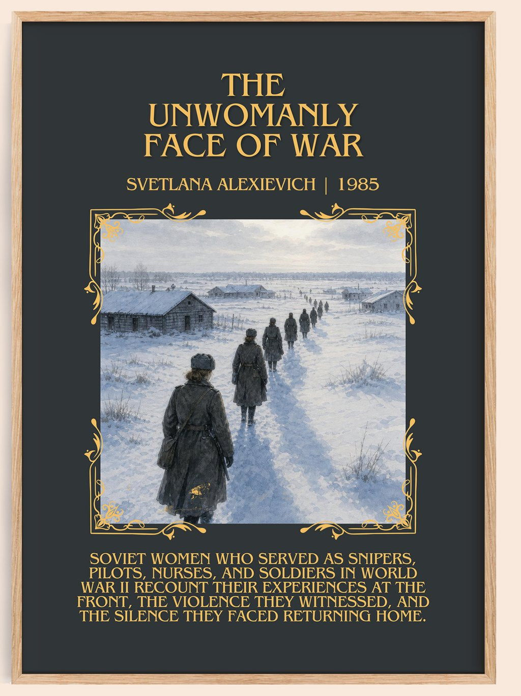 Unwomanly Face Of War Minimalist Book Poster by Svetlana Alexievich – book poster