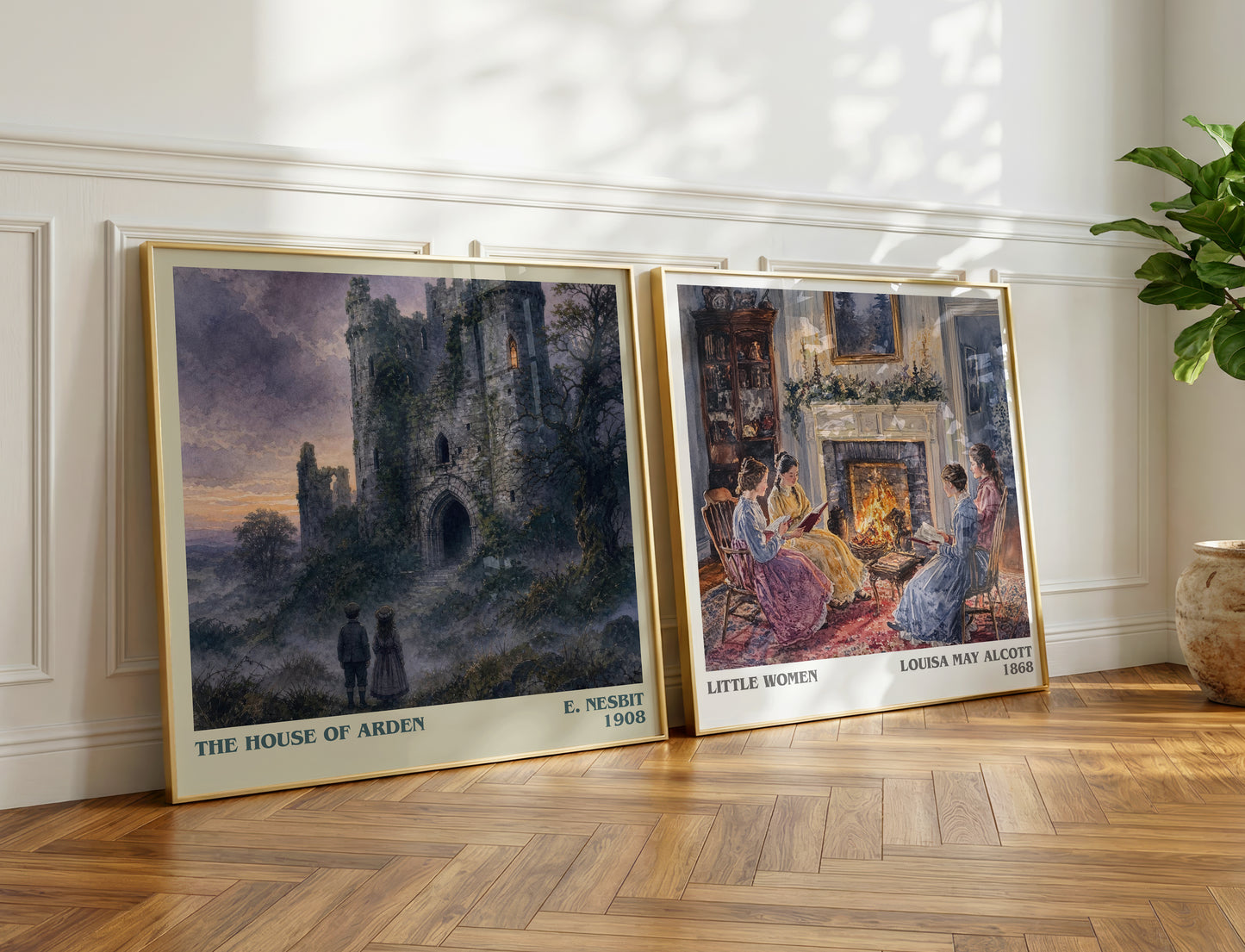 The House Of Arden literary print on bookshelf – E. Nesbit fan gift