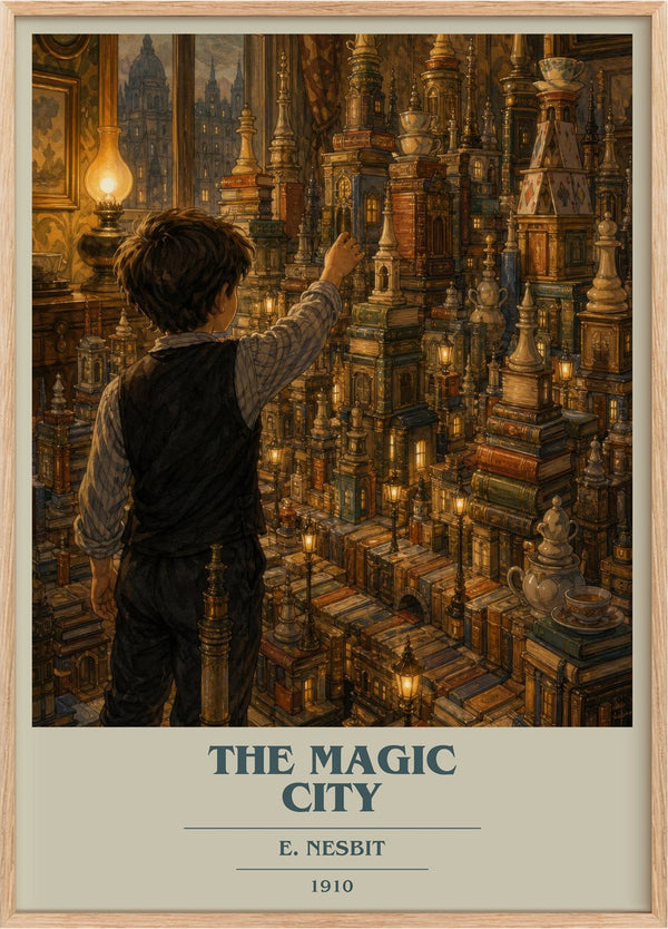The Magic City Book Cover Poster by E. Nesbit