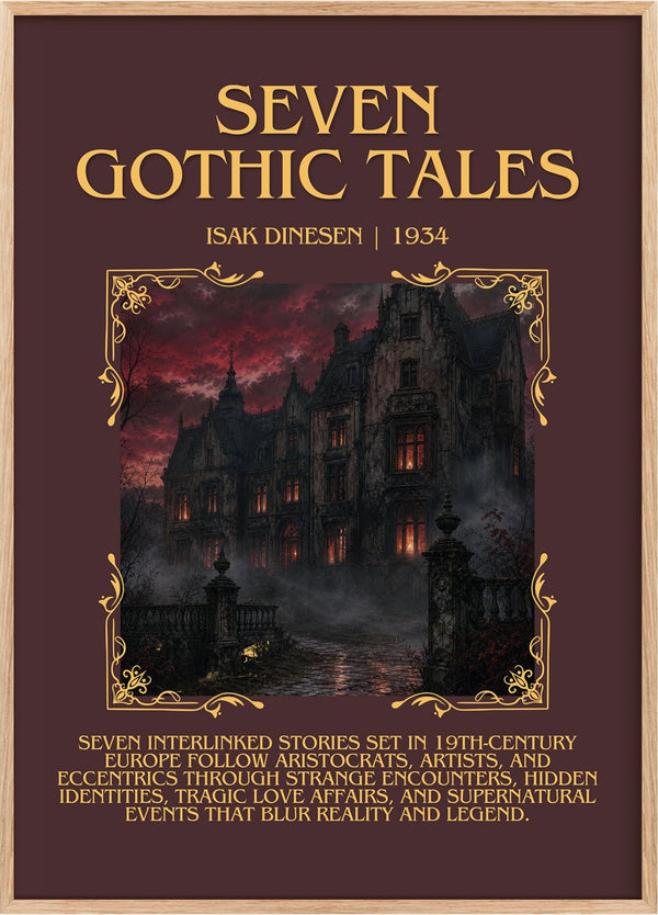 Seven Gothic Tales Minimalist Book Poster by Isak Dinesen