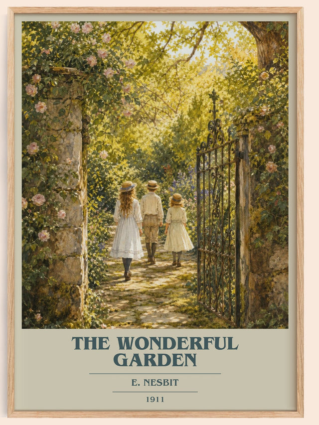 The Wonderful Garden Book Cover Poster by E. Nesbit