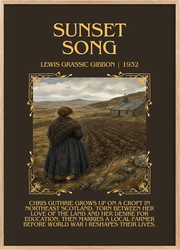 Sunset Song Minimalist Book Poster by Lewis Grassic Gibbon