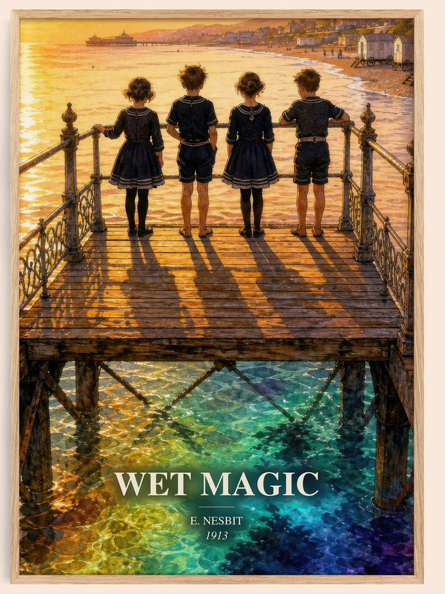 Wet Magic Book Watercolour Illustration by E. Nesbit