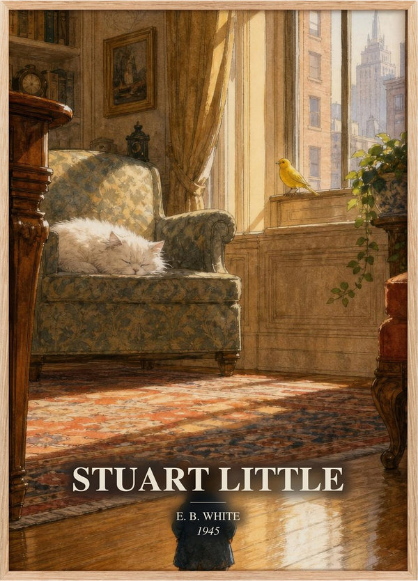 Stuart Little Book Watercolour Illustration by E. B. White