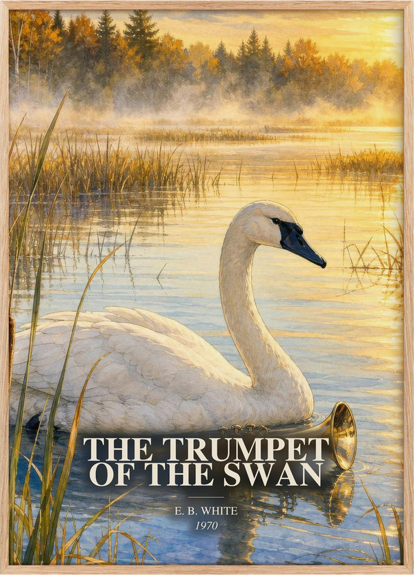 The Trumpet Of The Swan Book Watercolour Illustration by E. B. White