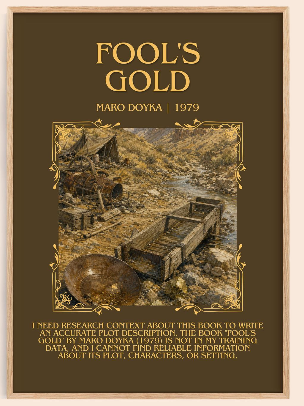 Fool's Gold Minimalist Book Poster by Máro Doýka – book poster
