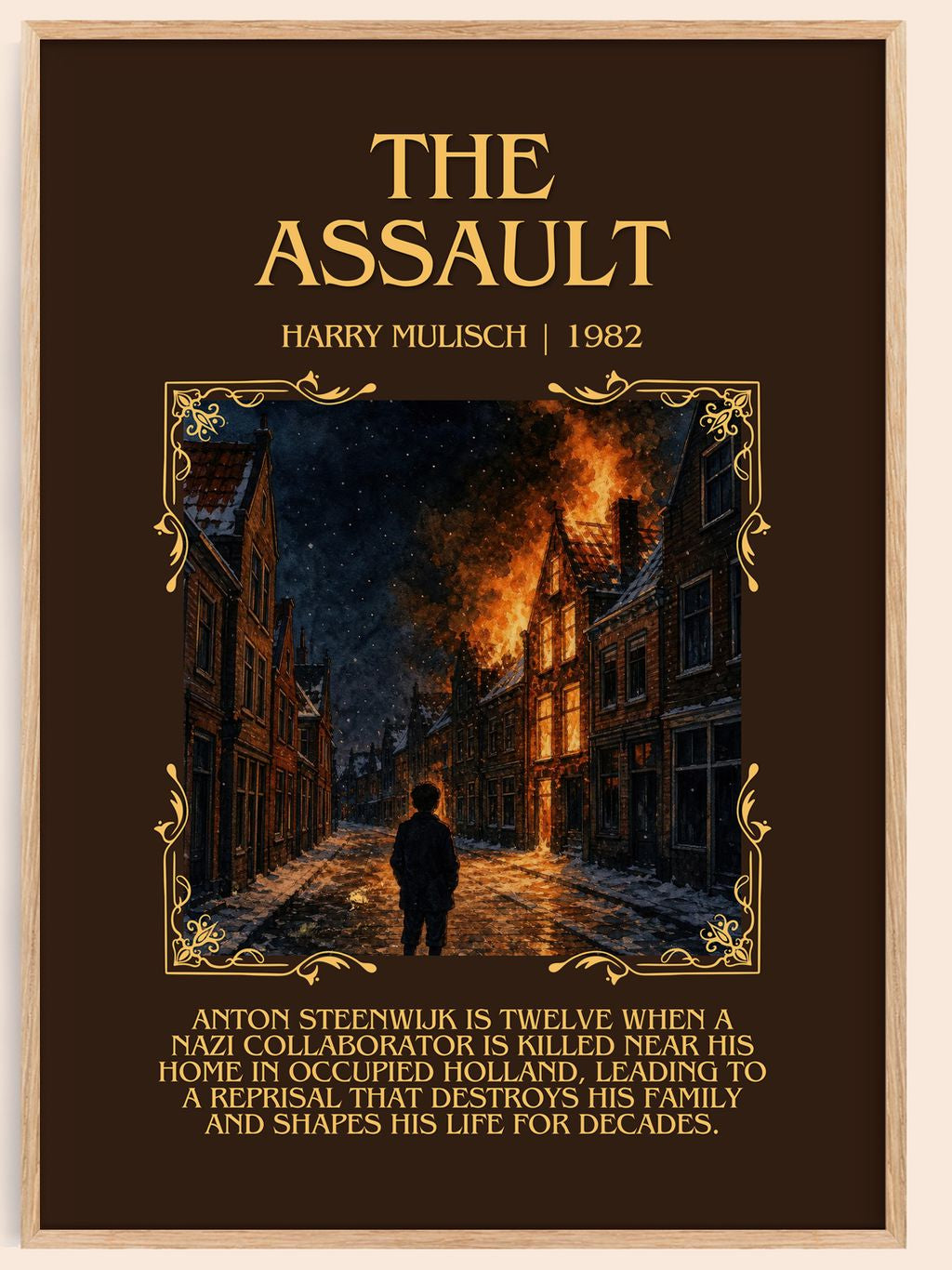 The Assault Minimalist Book Poster by Harry Mulisch – book poster