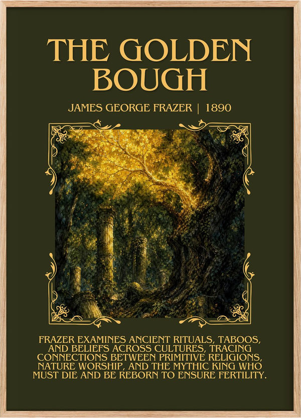 The Golden Bough Minimalist Book Poster by James George Frazer