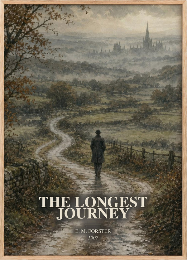 The Longest Journey Book Watercolour Illustration by E. M. Forster