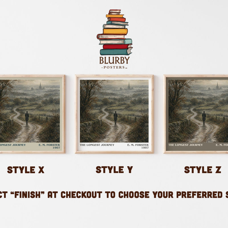 The Longest Journey literary print in frame leaning in hallway – classic literature wall art