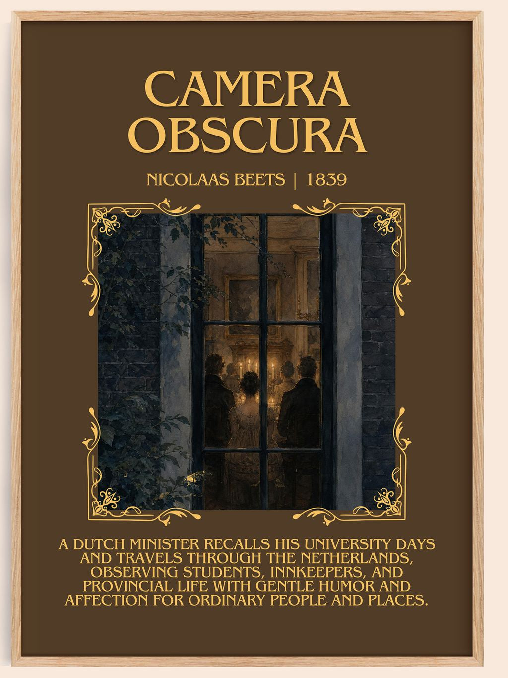 Camera Obscura Minimalist Book Poster by Nicolaas Beets – book poster