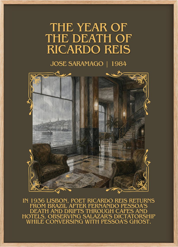 The Year of the Death of Ricardo Reis Minimalist Book Poster by José Saramago