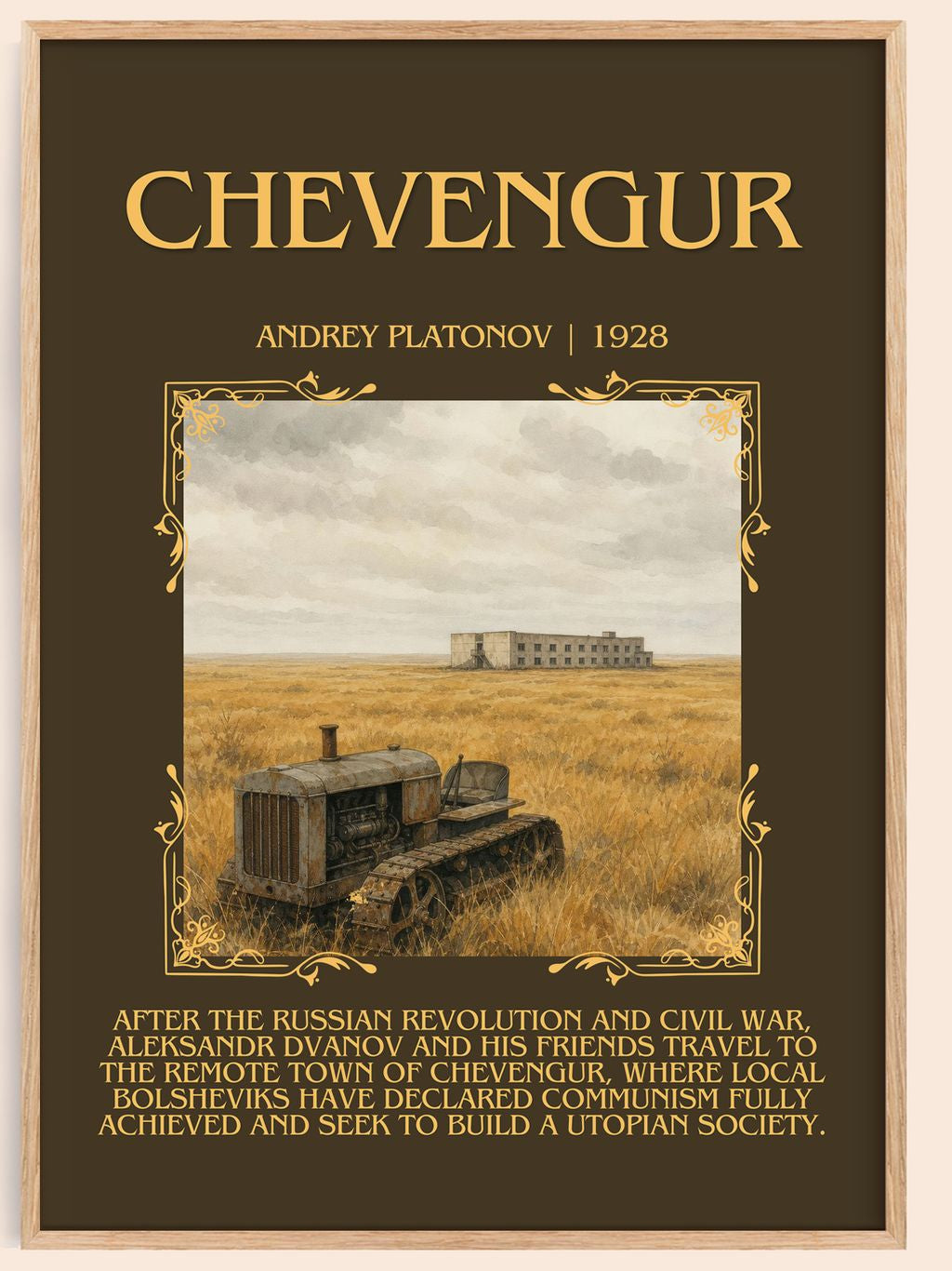 Chevengur Minimalist Book Poster by Andrey Platonov – book poster