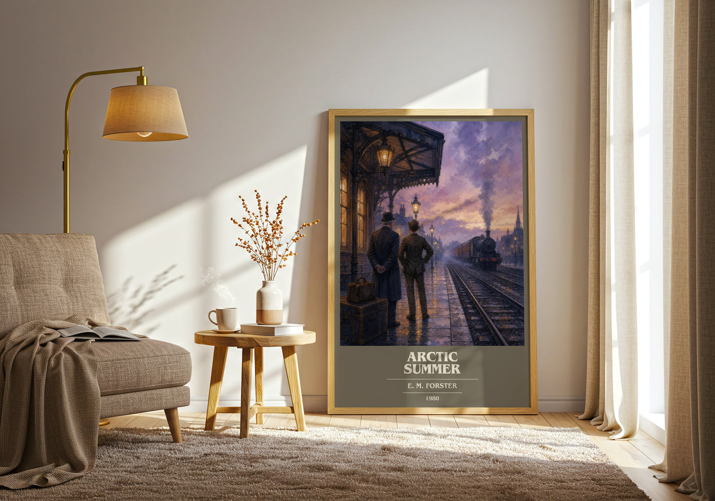 Arctic Summer book cover print on bookshelf – E. M. Forster fan gift