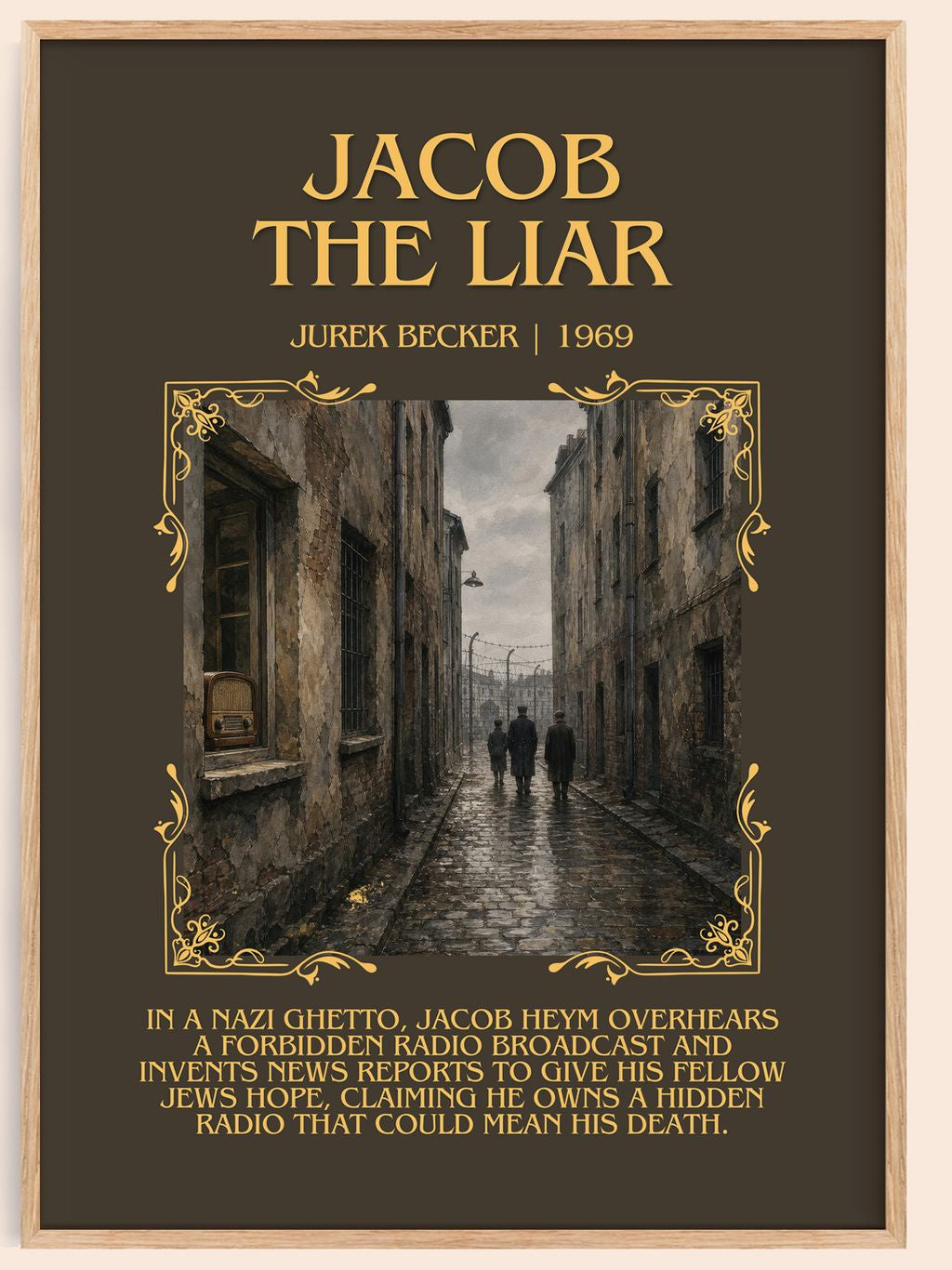 Jacob the Liar Minimalist Book Poster by Jurek Becker – book poster