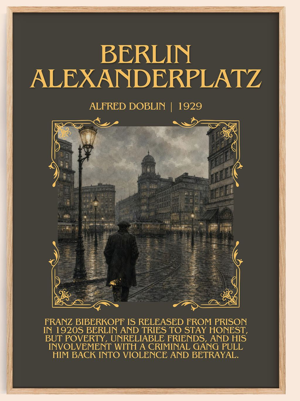 Berlin Alexanderplatz Minimalist Book Poster by Alfred Döblin – book poster