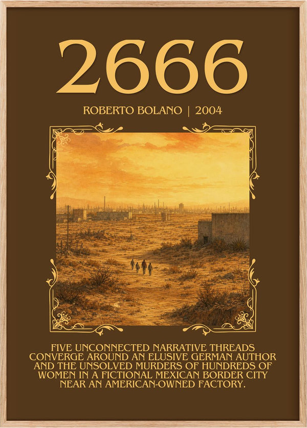 2666 Minimalist Book Poster by Roberto Bolaño