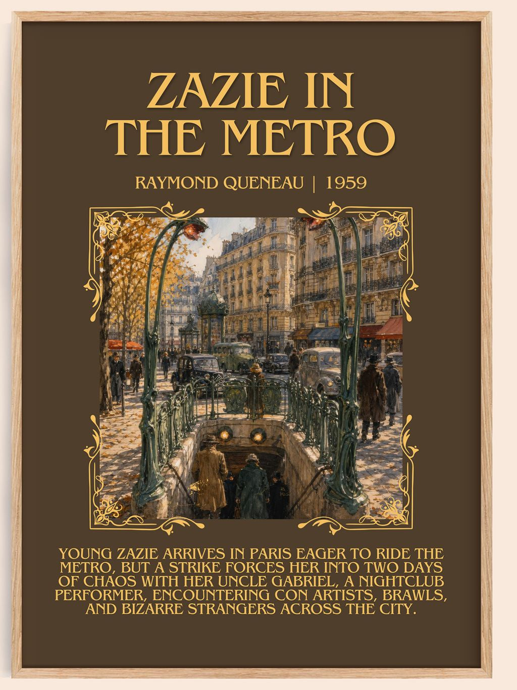 Zazie in the Metro Minimalist Book Poster by Raymond Queneau – book poster