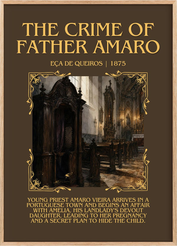 The Crime of Father Amaro Minimalist Book Poster by Eça de Queirós