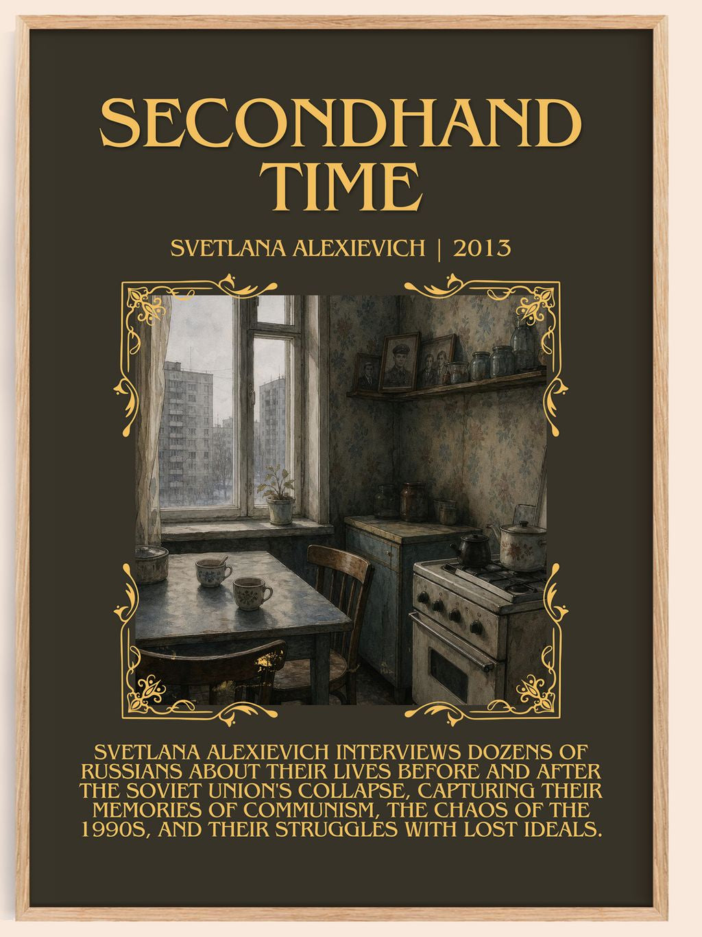Secondhand Time Minimalist Book Poster by Svetlana Alexievich – book poster