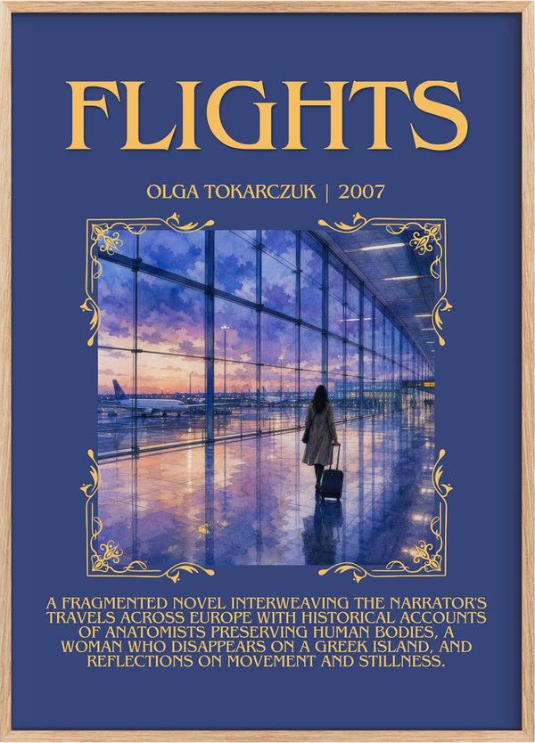 Flights Minimalist Book Poster by Olga Tokarczuk