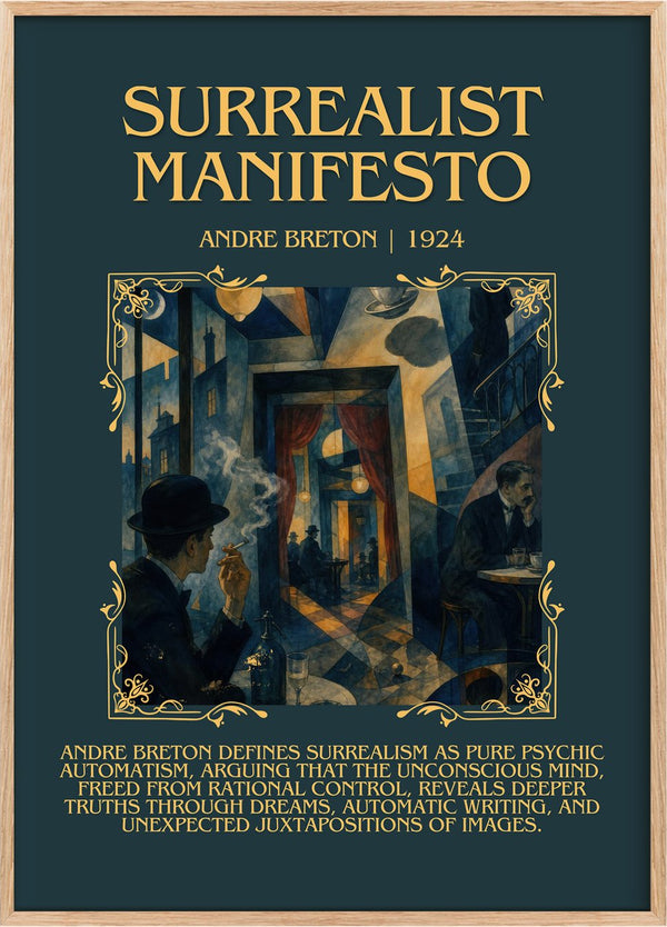 Surrealist Manifesto Minimalist Book Poster by André Breton