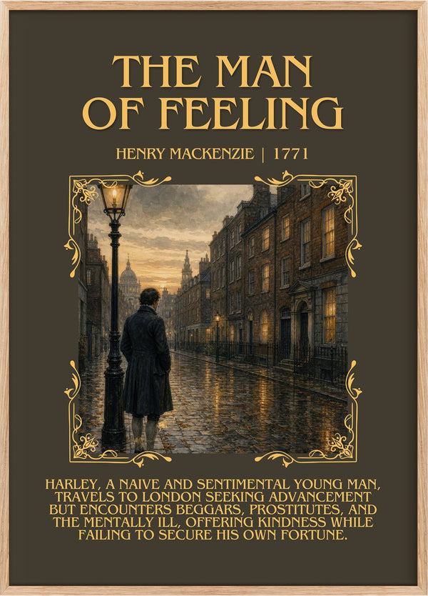 The Man of Feeling Minimalist Book Poster by Henry Mackenzie