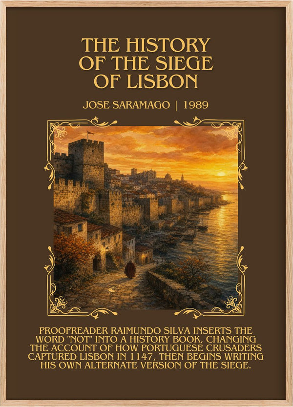 History of the Siege of Lisbon Minimalist Book Poster by José Saramago