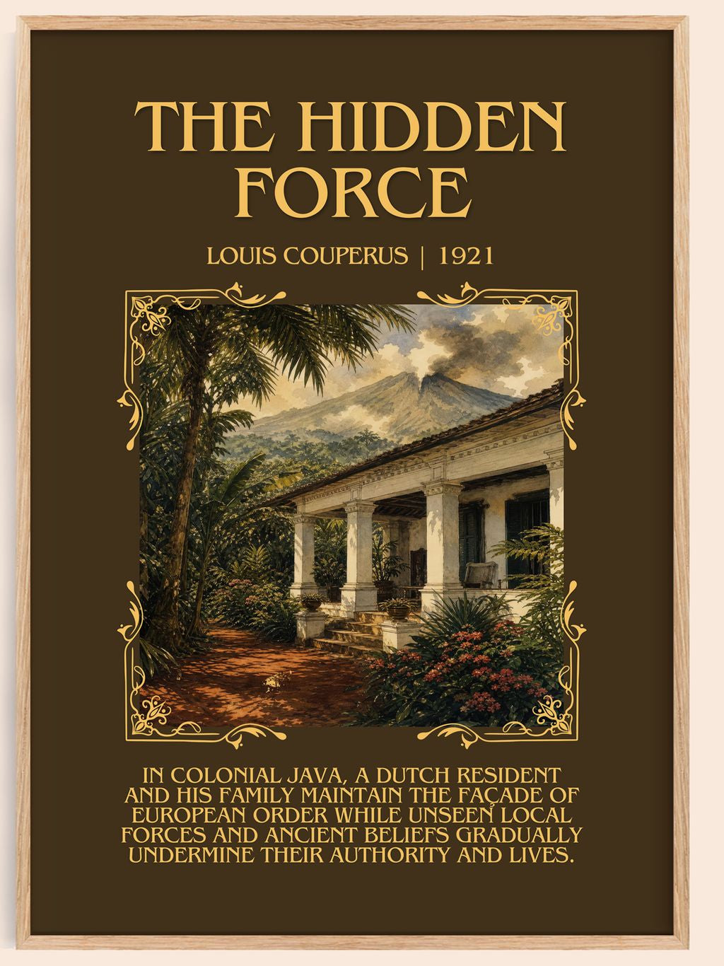 The Hidden Force Minimalist Book Poster by Louis Couperus – book poster