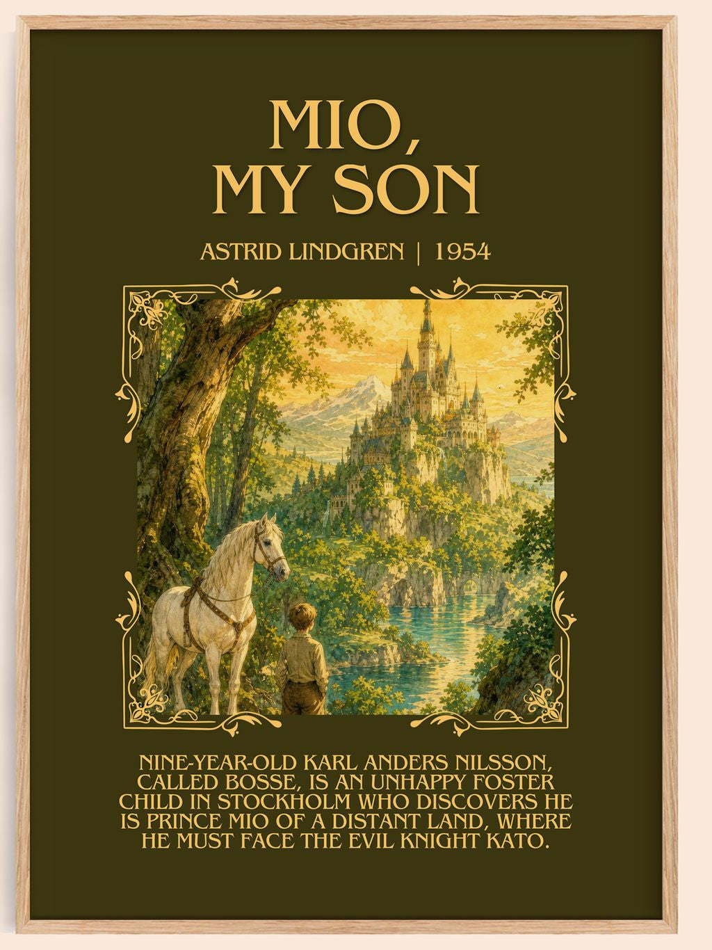 Mio, My Son Minimalist Book Poster by Astrid Lindgren – book poster