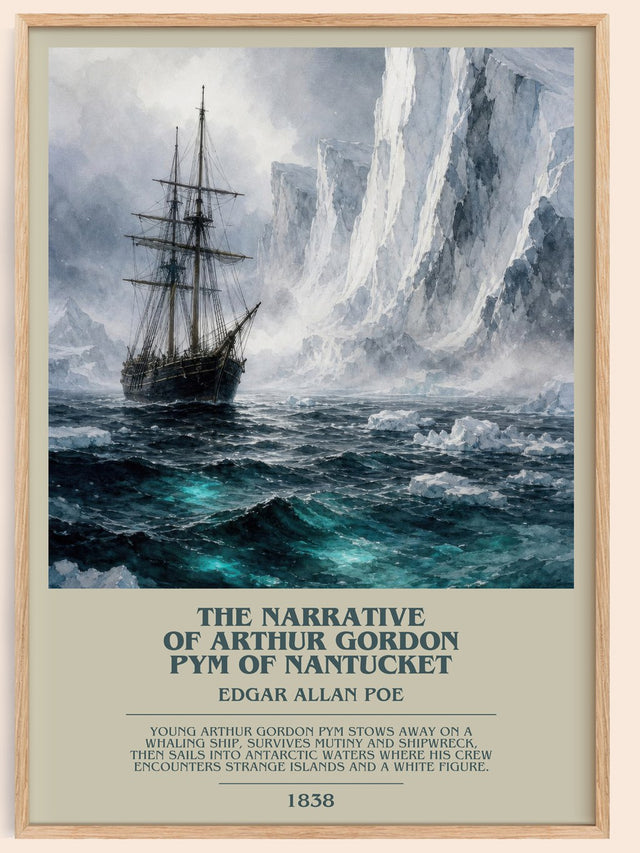 Narrative Of Arthur Gordon Pym Of Nantucket Bookish Wall Art by E. Poe